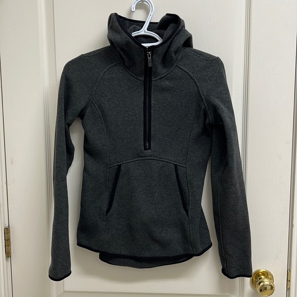 Lululemon Fleece & Thank You Pullover | Size 2 Heathered Black - Picture 4 of 9